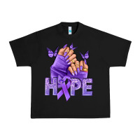Black Hope lavender ribbon all cancers Urban Heavy Tee - NancyCooperArtShop