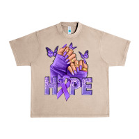 French Oak Hope lavender ribbon all cancers Urban Heavy Tee - NancyCooperArtShop