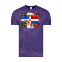 Cloud Purple Mexican and Puerto Rico Flag Vintage Tee - texasbilliewilder