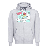 Heather Grey Rocket Power Otto Woogidy Woogidy Surfs Up Zipper Hoodie - tuanDangUi