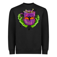 Black Halloween Coffee Cup With Hands Heavyweight Sweatshirt - FaDigitalArtStudio