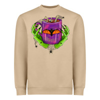 Mushroom Halloween Coffee Cup With Hands Heavyweight Sweatshirt - FaDigitalArtStudio