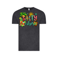 Vintage Black salty vibes tequila summer Vintage Tee - Jasminsmagicworld