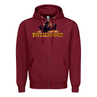 Burgundy Buffalo Gold Casino Slot Machine Game Gifts Zipper Hoodie - tuanDangUi
