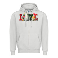 Dove Grey christmas penguin love Zipper Hoodie - FaDigitalArtStudio