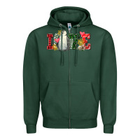 Sports Green christmas penguin love Zipper Hoodie - FaDigitalArtStudio