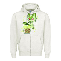 Oatmeal Heather sprigatito matcha bubble classic . Zipper Hoodie - tuanDangUi