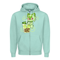 Seafoam sprigatito matcha bubble classic . Zipper Hoodie - tuanDangUi