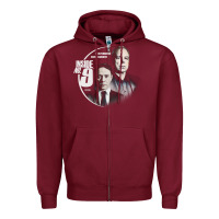 Burgundy inside no. 9 Zipper Hoodie - tuanDangUi