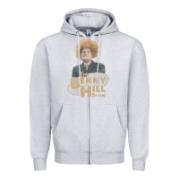 Heather Grey benny hill Zipper Hoodie - tuanDangUi