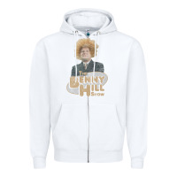 White benny hill Zipper Hoodie - tuanDangUi