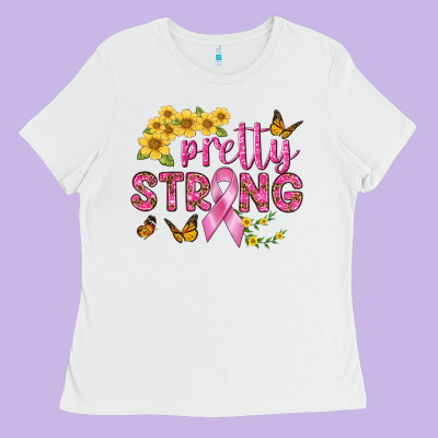 Pretty Strong Ladies Tee Designed By Bundleandbundleshop
