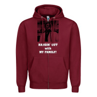 Burgundy hangin' out with my family (birdemic) Zipper Hoodie - tuanDangUi