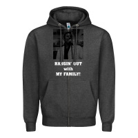 Charcoal Heather hangin' out with my family (birdemic) Zipper Hoodie - tuanDangUi