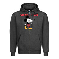 Charcoal Heather michael the mouse Zipper Hoodie - tuanDangUi