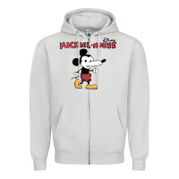 Dove Grey michael the mouse Zipper Hoodie - tuanDangUi
