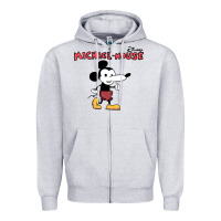 Heather Grey michael the mouse Zipper Hoodie - tuanDangUi