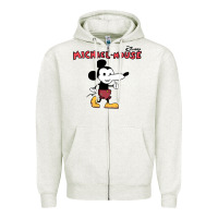 Oatmeal Heather michael the mouse Zipper Hoodie - tuanDangUi