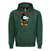 Sports Green michael the mouse Zipper Hoodie - tuanDangUi