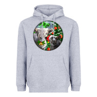 Heather Grey christmas southdown baby sheeps Heavyweight Hoodie - LillyAllenDesigns