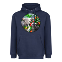 Navy christmas southdown baby sheeps Heavyweight Hoodie - LillyAllenDesigns