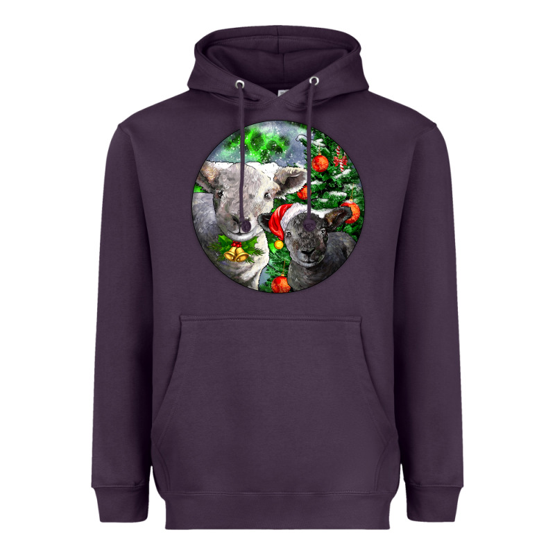 Christmas Southdown Baby Sheeps Heavyweight Hoodie by LillyAllenDesigns | Teevron
