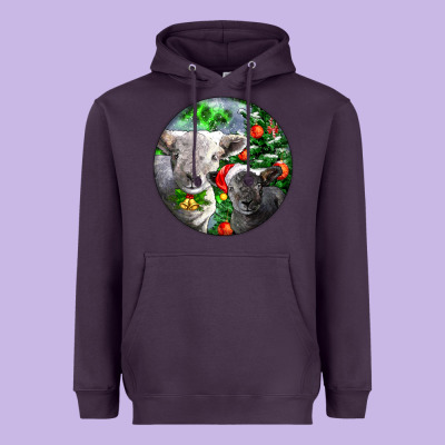 Christmas Southdown Baby Sheeps Heavyweight Hoodie Designed By Lillyallendesigns