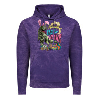 Cloud Purple Happy Easter Day T-rex Vintage Hoodie - NancyCooperArtShop