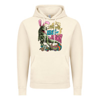Vintage Artic Happy Easter Day T-rex Vintage Hoodie - NancyCooperArtShop