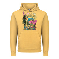 Vintage Mustard Happy Easter Day T-rex Vintage Hoodie - NancyCooperArtShop
