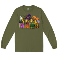 Army Green spooky mama Long Sleeve Tee - CowGirlArtShop