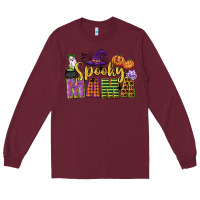 Burgundy spooky mama Long Sleeve Tee - CowGirlArtShop