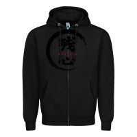 Black zanshin   remaining mind Zipper Hoodie - tuanDangUi