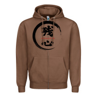 Chestnut zanshin   remaining mind Zipper Hoodie - tuanDangUi