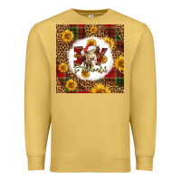 Antique Gold joy to the world christmas cow Premium Sweatshirt - LillyAllenDesigns