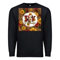 Black joy to the world christmas cow Premium Sweatshirt - LillyAllenDesigns