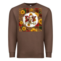 Chestnut joy to the world christmas cow Premium Sweatshirt - LillyAllenDesigns