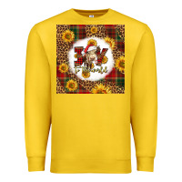 Lemon joy to the world christmas cow Premium Sweatshirt - LillyAllenDesigns