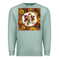 Seafoam joy to the world christmas cow Premium Sweatshirt - LillyAllenDesigns
