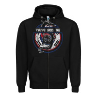 Black Tang Soo Do Hoodie Martial Arts Gift Dragon Korean Zipper Hoodie - tuanDangUi
