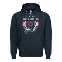 Navy Tang Soo Do Hoodie Martial Arts Gift Dragon Korean Zipper Hoodie - tuanDangUi