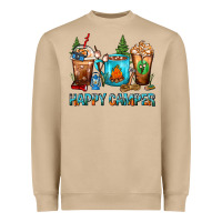 Mushroom Happy Camper Coffee Cups Heavyweight Sweatshirt - FaDigitalArtStudio