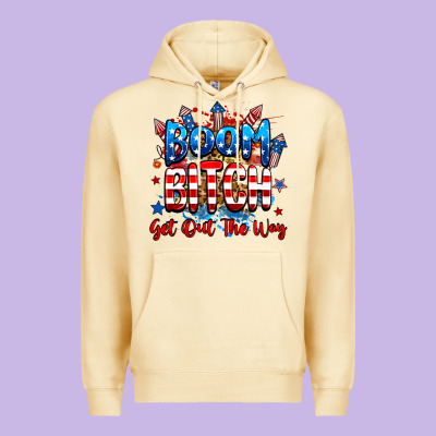 Boom Bitch Get Out The Way Premium Hoodie Designed By Ranaportraitstore