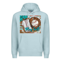 Blue Mist Baseball Play Ball With Leopard Mousepad Premium Hoodie - BundleAndBundleShop