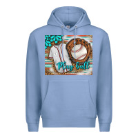 Colony Blue Baseball Play Ball With Leopard Mousepad Premium Hoodie - BundleAndBundleShop