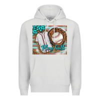 Dove Grey Baseball Play Ball With Leopard Mousepad Premium Hoodie - BundleAndBundleShop
