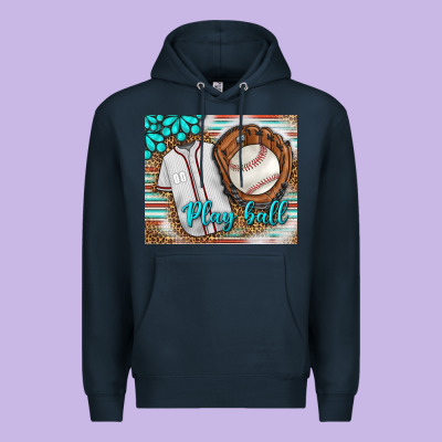 Baseball Play Ball With Leopard Mousepad Premium Hoodie Designed By Bundleandbundleshop