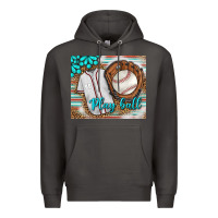 Smoke Baseball Play Ball With Leopard Mousepad Premium Hoodie - BundleAndBundleShop