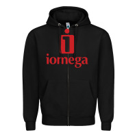 Black iomega Zipper Hoodie - tuanDangUi