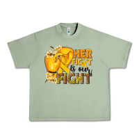 Oil Green Her fight is our fight Childhood Cancer yellow Urban Heavy Tee - NancyCooperArtShop